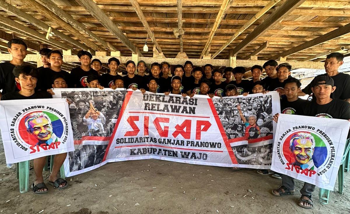 Relawan Solidaritas Ganjar Pranowo (SIGAP) Wajo Siap Memenangkan Ganjar Pranowo Sebagai Presiden 2024