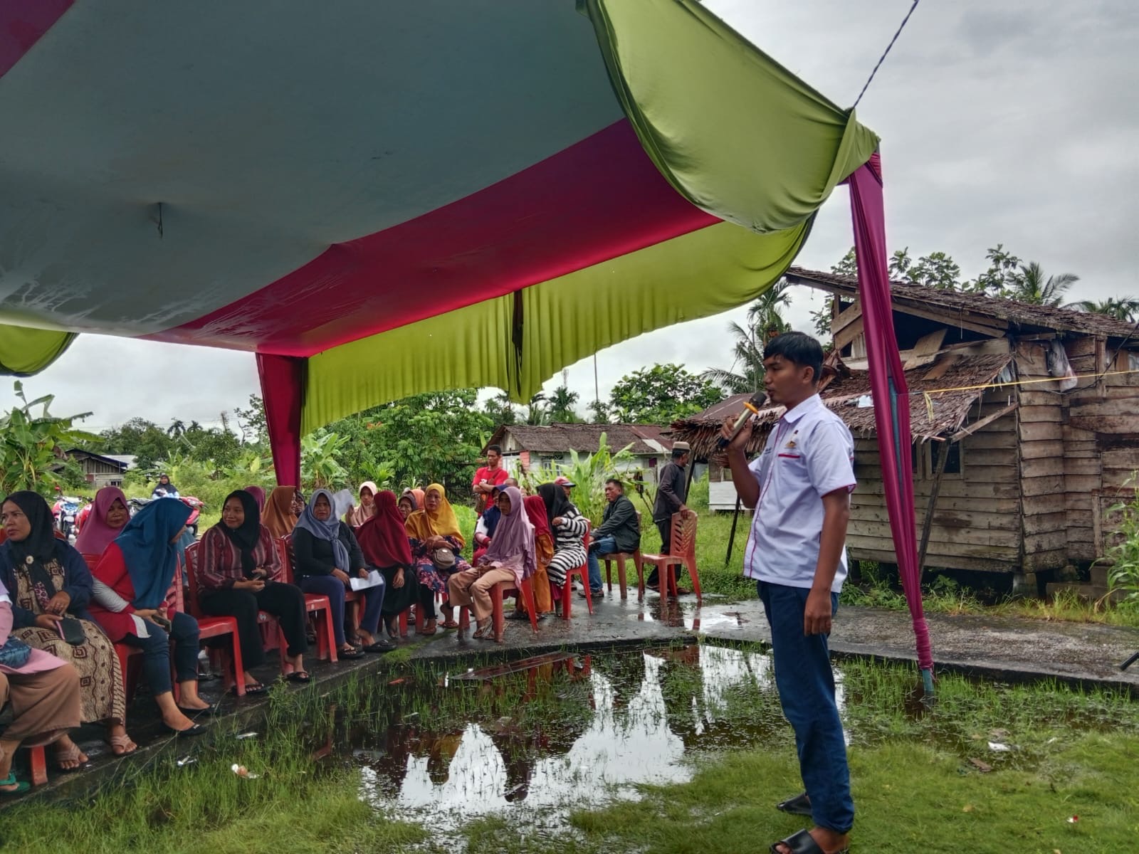 Deklarasi Dukungan Ganjar Mahfud di Kampung Ganjar, Banglas Barat Kepulauan Meranti