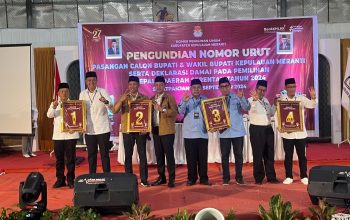 Pilkada Meranti 2024: Berikut Nomor Urut Keempat Paslon Bupati dan Wakil Bupati Meranti untuk Pilkada 2024