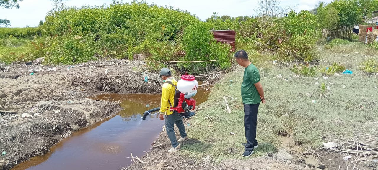 Larvaciding dilokasi jentik nyamuk