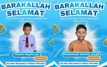 Dua Siswa SD Islam Laboratorium Lolos OSN Tingkat Kabupaten Aceh Besar, Siap Harumkan Daerah di Ajang Provinsi